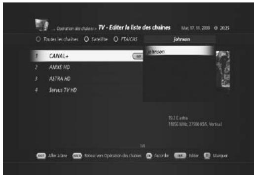 HUMAX TN-5000HD - Suppression de groupes préférés - 1