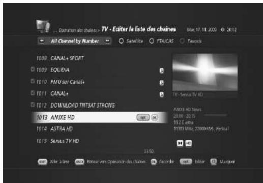 HUMAX TN-5000HD - Sélection de chaînes en bloc - 1