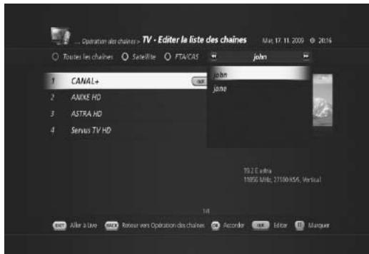 HUMAX TN-5000HD - Renommer des groupes préférés - 1