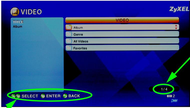 ZYXEL DMA-1000 - Esempio di riproduzione dei file video - 1