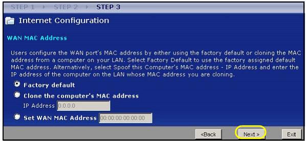 ZYXEL NBG-417N - Instellen van uwt WAN MAC Adres - 1