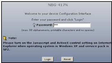 ZYXEL NBG-417N - Connect to the NBG-417N from Your Computer - 3