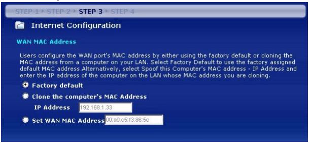 ZYXEL NBG-460N - Dirección WAN MAC - 1
