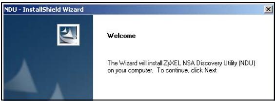 ZYXEL NSA-2401 - Utilizzare l'NDU per rivelare l'indirizzo IP dell'NSA - 2