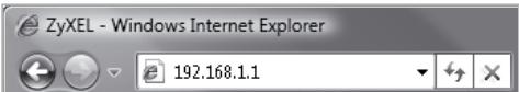 ZyXEL - Windows Internet Explorer 192.168.1.1