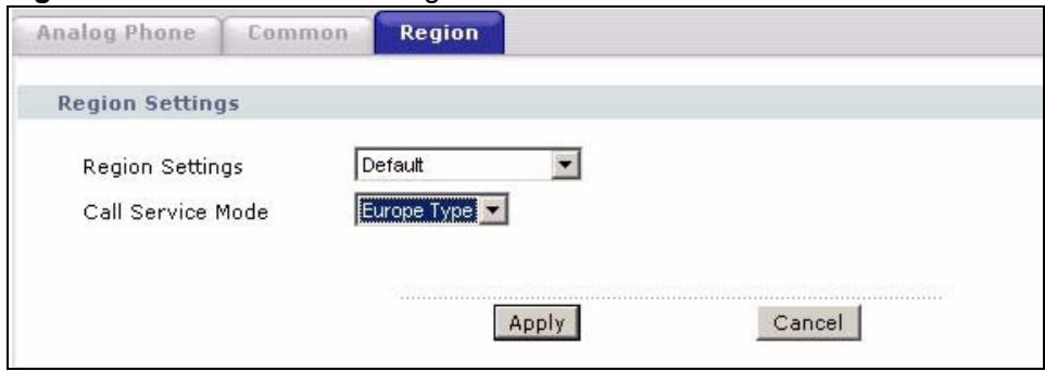 ZYXEL P-2602H-D1A - Phone Region Screen - 1