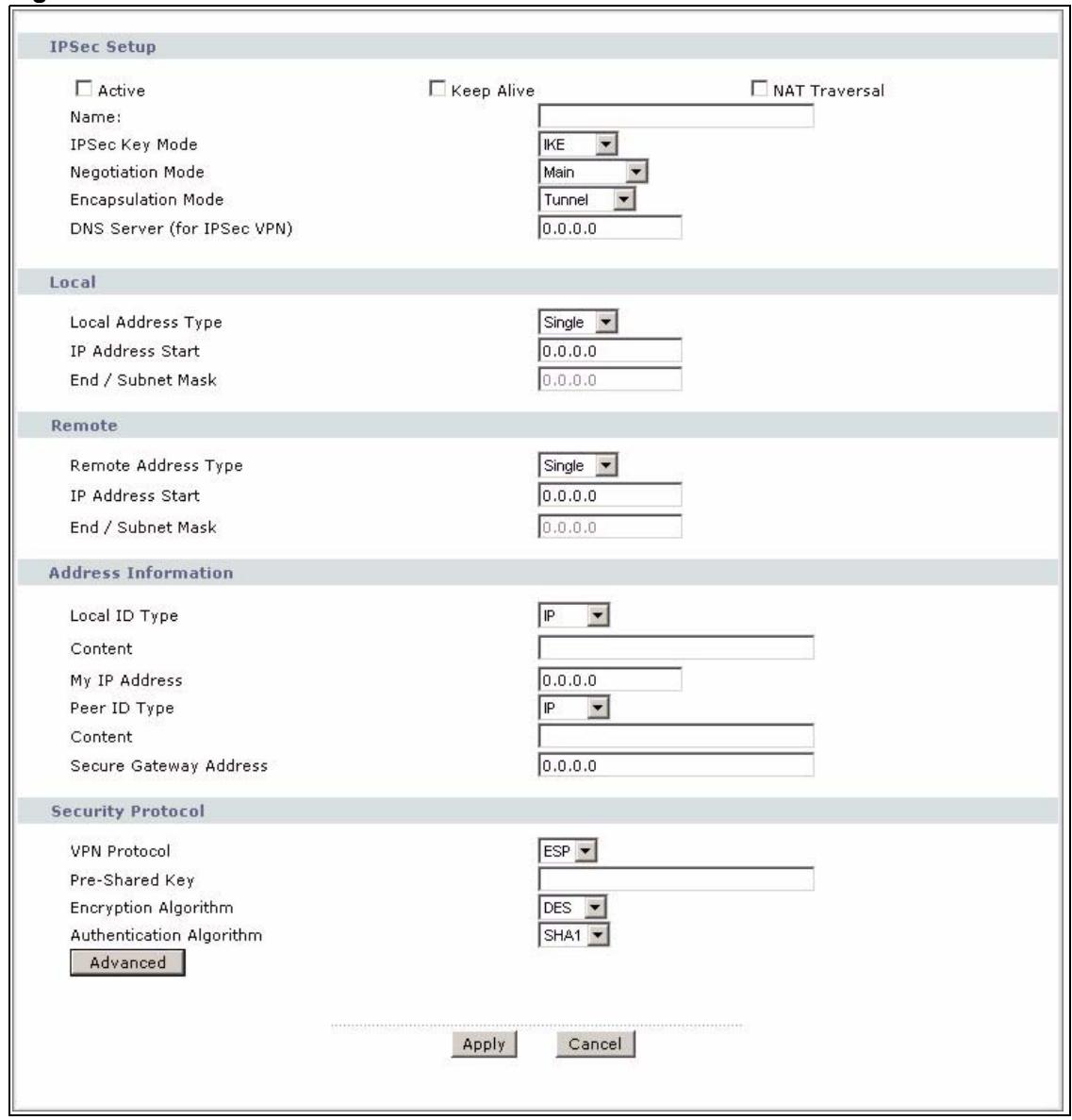 ZYXEL P-2602H-D1A - Editing VPN Policies - 1
