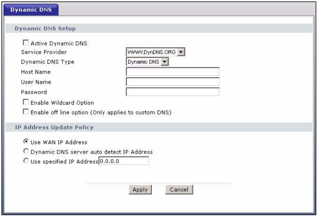 ZYXEL P-2602H-D1A - Configuring Dynamic DNS - 1