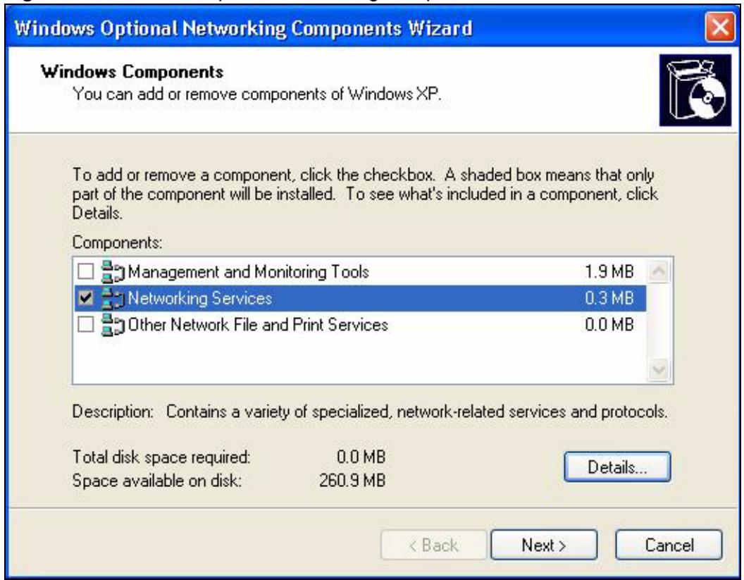 ZYXEL P-2602H-D1A - Installing UPnP in Windows XP - 2