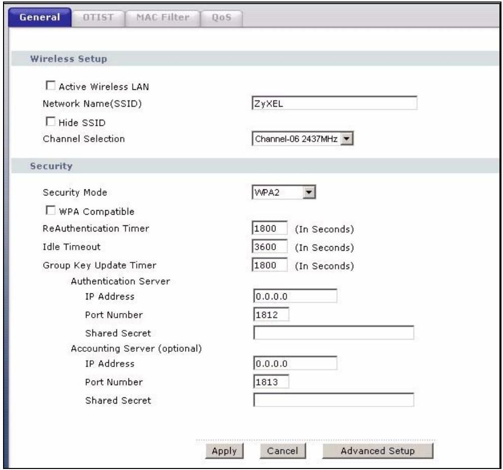 ZYXEL P-2602H-D1A - WPA(2) Authentication Screen - 1