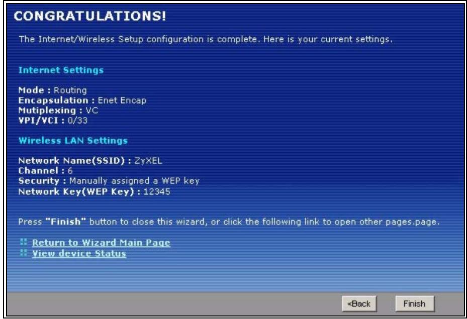 ZYXEL P-2602H-D1A - Manually Assign a WEP key - 3