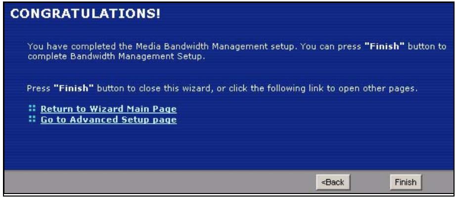 ZYXEL P-2602H-D1A - Click BANDWIDTH MANAGEMENT SETUP. - 4