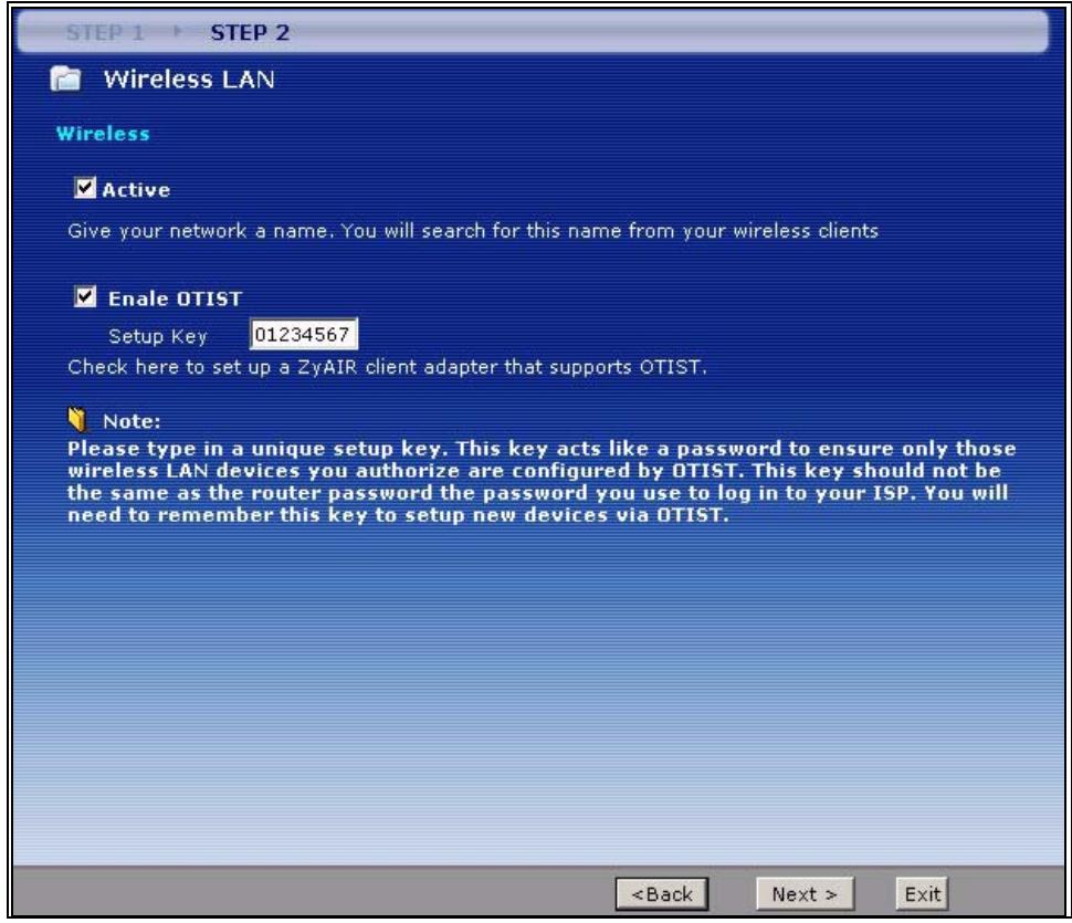 ZYXEL P-2602H-D1A - Wireless Connection Wizard Setup - 2
