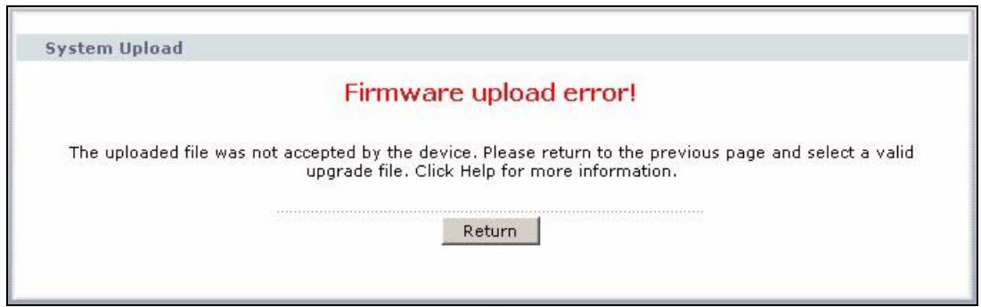 ZYXEL P-2602H-D1A - Firmware Upgrade Screen - 4