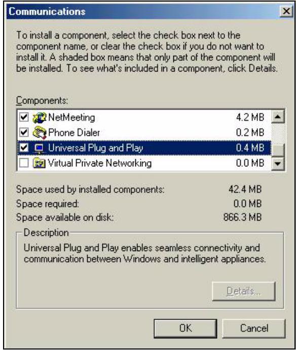 ZYXEL P-2602H-D1A - Installing UPnP in Windows Me - 2