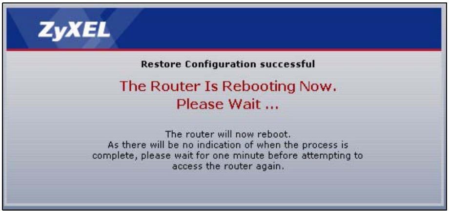 ZYXEL P-2602H-D1A - Restore Configuration - 1
