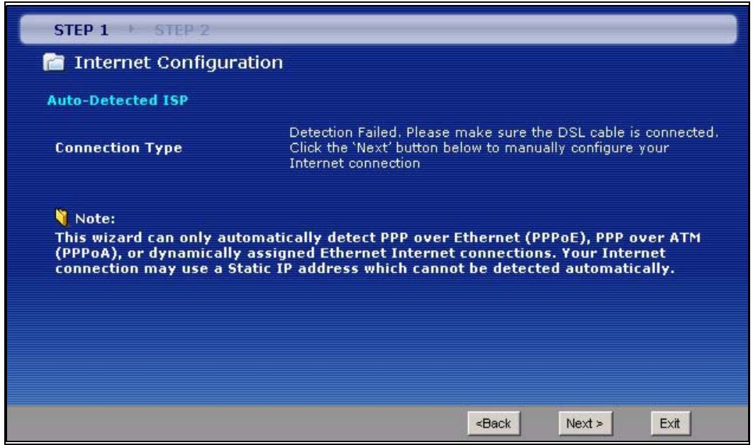 ZYXEL P-2602H-D1A - Internet Access Wizard Setup - 5
