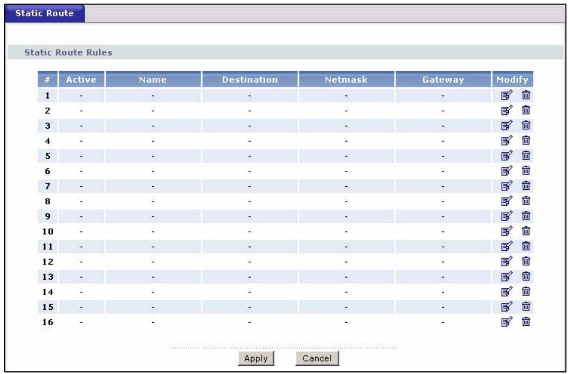 ZYXEL P-2602H-D1A - Configuring Static Route - 1