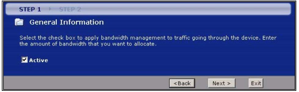 ZYXEL P-2602H-D1A - Click BANDWIDTH MANAGEMENT SETUP. - 2
