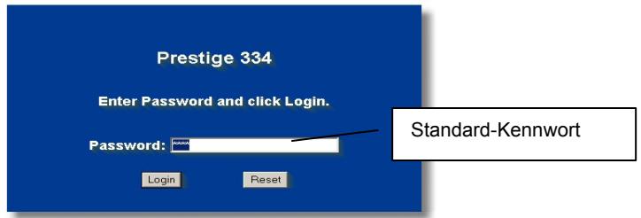 ZYXEL P-334 - Zugriff auf Ihr Prestige über Webkonfigurator - 2