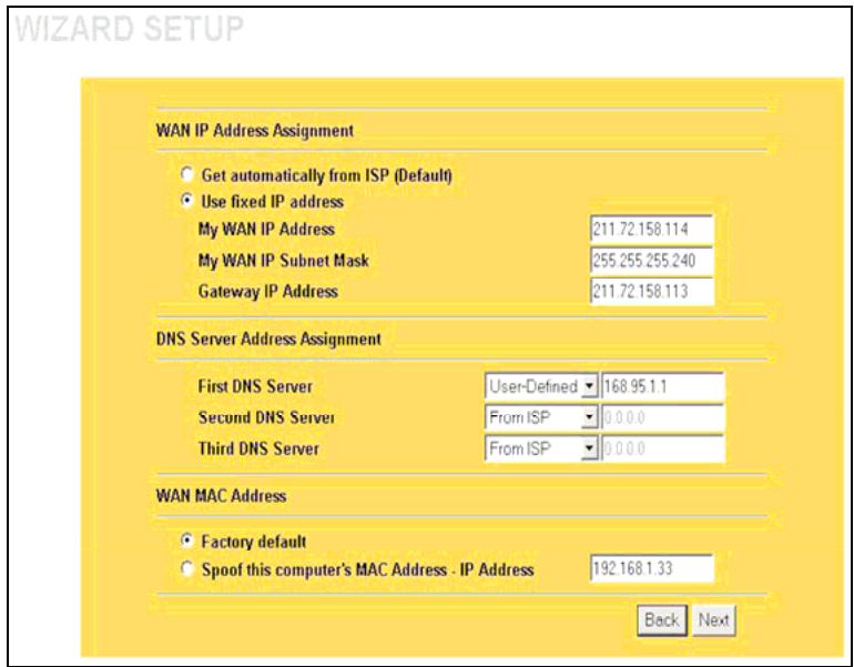ZYXEL P-334 - Accesso ad Internet Utilizzando la procedura guidata - 3