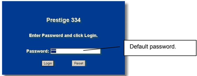 ZYXEL PRESTIGE 334 - Accessing Your Prestige Via Web Configurator - 2