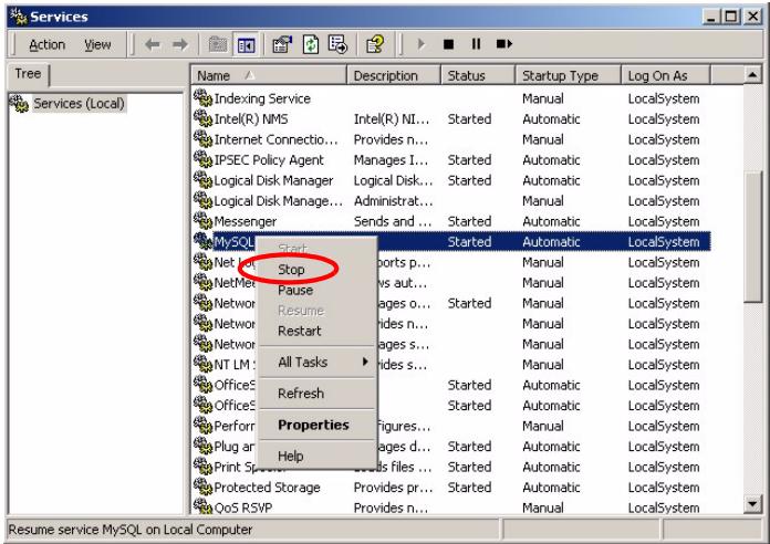 ZYXEL VANTAGE REPORT - Close MySQL and Tomcat - 1