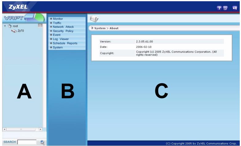 ZYXEL VANTAGE REPORT - Ouvrir une session - 2