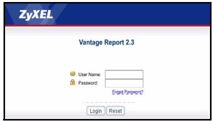 ZYXEL VANTAGE REPORT - Anmeldung - 1