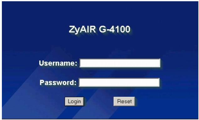 ZYXEL ZYAIR G-4100 - Acceder au ZyAIR via le configurateur Web - 2