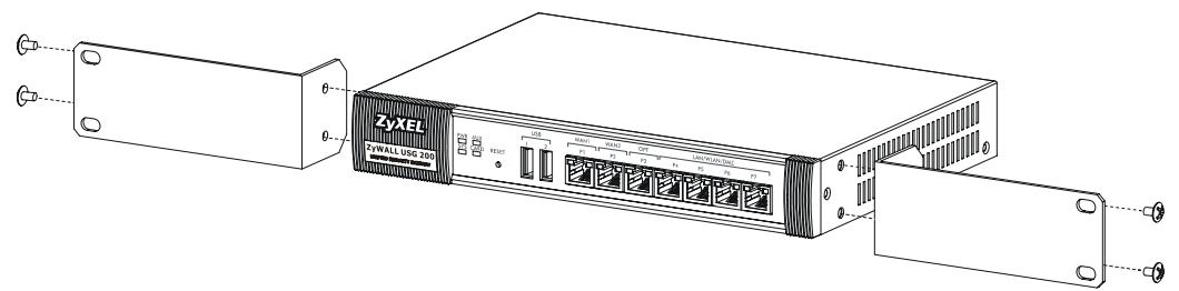 ZYXEL ZYWALL USG 100 - Installation avec montage en rack - 1