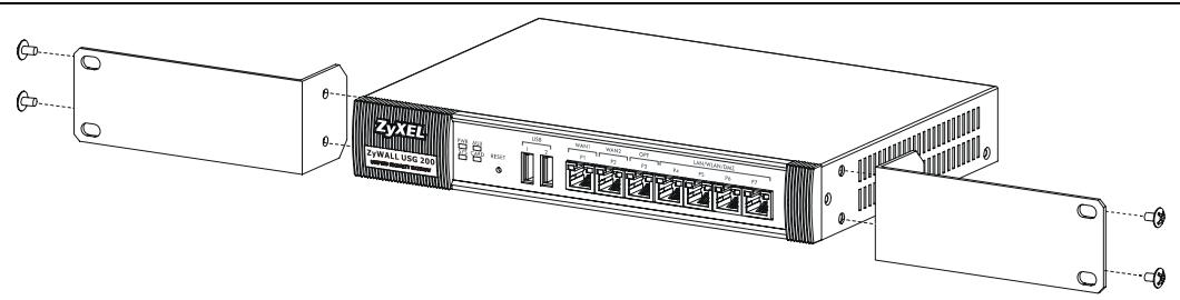 ZYXEL ZYWALL USG 100 - Rack-mounted Installation - 1