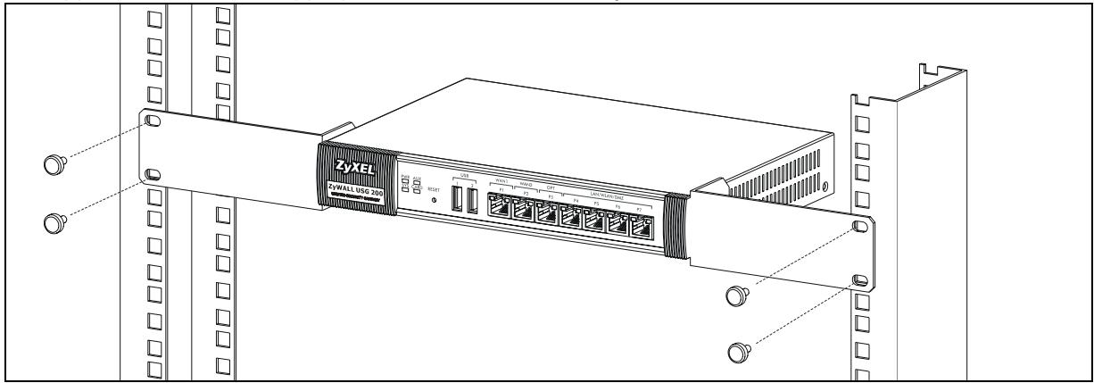 ZYXEL ZYWALL USG 200 - Installation avec montage en rack - 2