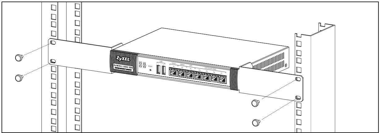 ZYXEL ZYWALL USG 200 - Instalación en un rack - 2