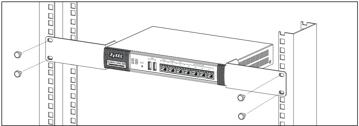 ZYXEL ZYWALL USG 200 - Rack-mounted Installation - 2