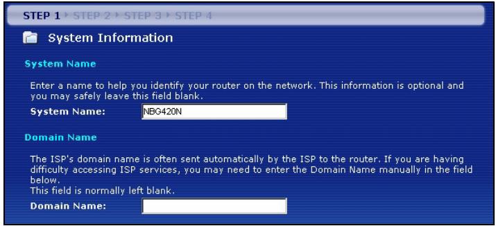 ZYXEL NBG-420N - System Information - 1