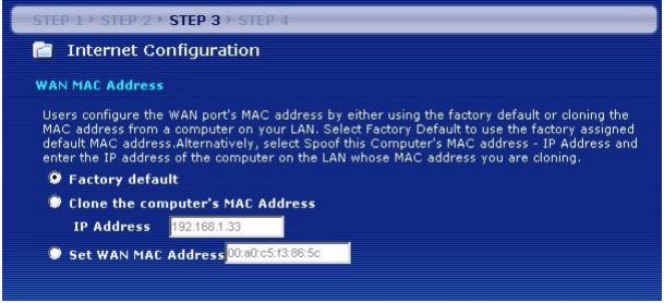 ZYXEL NBG-420N - WAN MAC Address - 1