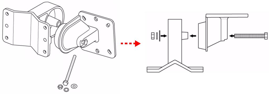 ZYXEL NWA-3550 - Assemblage du support de fixation - 1