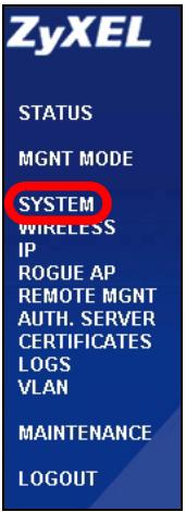 ZYXEL NWA-3550 - Configurer les paramètres du système - 1
