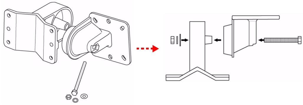 ZYXEL NWA-3550 - Montar el soporte de montaje - 1