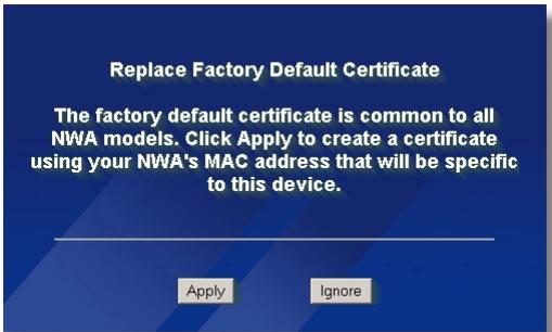 ZYXEL NWA-3550 - Log Into the Web Configurator - 7