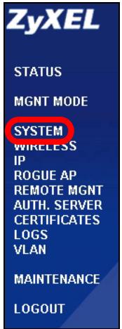 ZYXEL NWA-3550 - Configure System Settings - 1