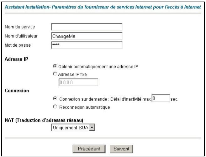 ZYXEL PRESTIGE 650HW - Accès Internet à l'aide de l'assistant - 2