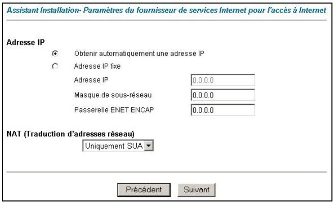 ZYXEL PRESTIGE 652H - Accès internet à l'aide de l'assistant - 2