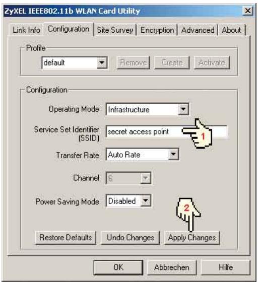 ZYXEL PRESTIGE 653HWI - ESSID cache - 1