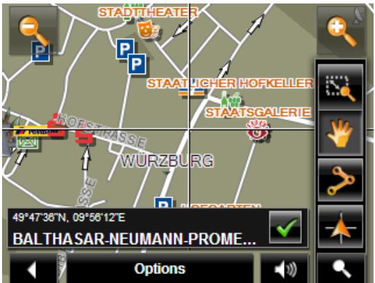 NAVIGON PRIMO - Carte au mode Rechercher destination - 1