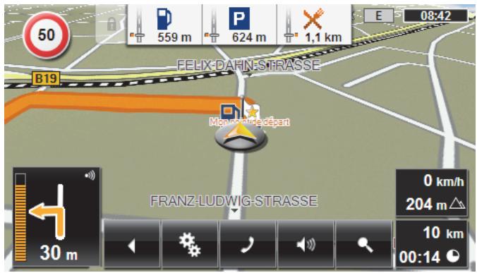 NAVIGON 40 PREMIUM LIVE - Barre de boutons dynamique (1-Click-Menu) - 3