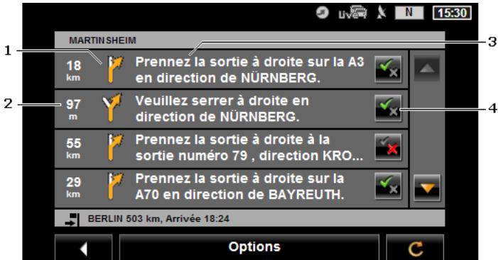 NAVIGON 70 PLUS TRAFIC,  70 PLUS - Description d'itinéraire - 1
