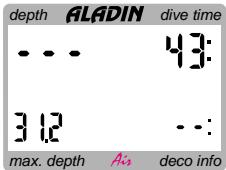SCUBAPRO-UWATEC ALADIN AIR - Le mode plongée: - 1