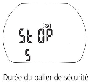 SCUBAPRO-UWATEC ALADIN PRIME-TEC - TEC paramétrer la durée du palier de sécurité - 1
